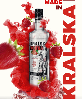 KRALSKA VODKA STRAWBERRY - 1L - 40%